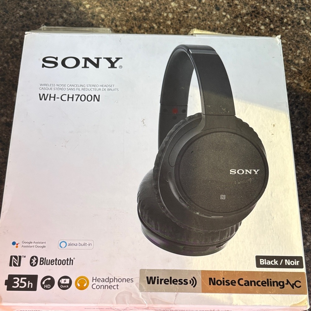 Sony WH-CH700N Wireless Noise-Cancelling Headphones - Black